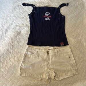 Women’s xxl bundle tank top short shorts clothing lot shelbey mustang scorpion